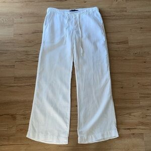 Island Company white linen pants Small